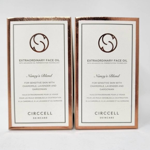 Lot of 2 CIRCCEL Skincare Extraordinary Face Oil Nancy's Blend, Sensitive Skin